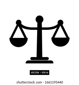 law scale icon vector illustration logo template for many purpose. Isolated on white background.