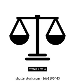 law scale icon vector illustration logo template for many purpose. Isolated on white background.
