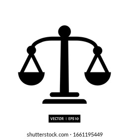 law scale icon vector illustration logo template for many purpose. Isolated on white background.