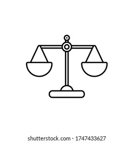 Law scale icon Vector illustration, EPS10. Icon Vector Logo Template
