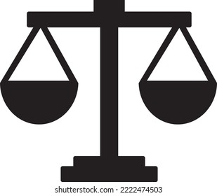 law scale icon vector illustration logo template for many purpose. Isolated on white background.