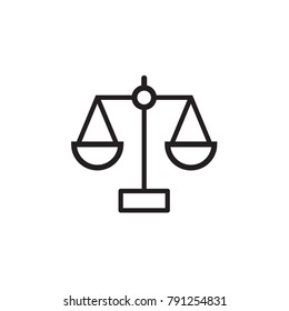 Icono de escala de ley Ilustración vectorial, EPS10.
