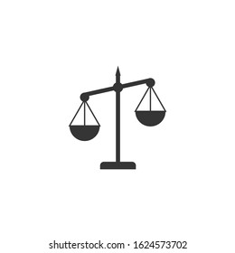 Law scale Icon vector sign isolated for graphic and web design. Law scale symbol template color editable on white background.