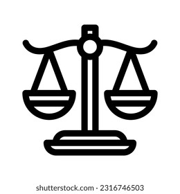 Law Scale Icon Vector Symbol Design Illustration