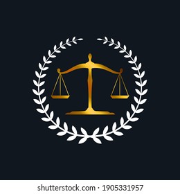 Law Scale Logo Icon Illustration Stock Vector (Royalty Free) 1905331957 ...