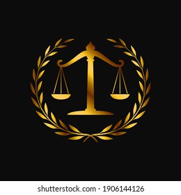 Law Scale Logo Icon Template Stock Vector (Royalty Free) 1906144126 ...