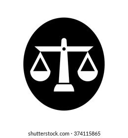 law scale logo vector. justice symbol.
