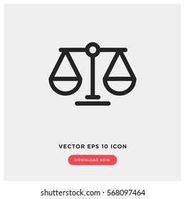 Law scale vector icon