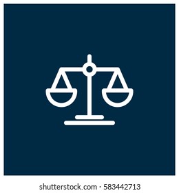 Law scale vector icon