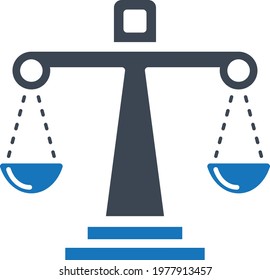 Law scale vector icon illustration 