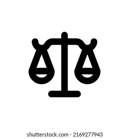 Icono vectorial de escala de ley aislado en fondo blanco. EPS vectorial 10