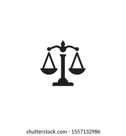 Law scale vector icon, justice symbol- vector