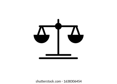 Law Scale  vector icon, justice symbol