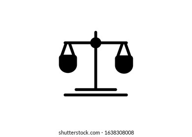 Law Scale  vector icon, justice symbol