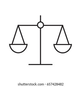 Law scale vector icon, justice symbol. Modern, simple flat vector illustration for web site or mobile app