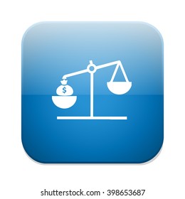 law scales with dollars icon