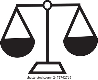 Law scales icon art design eps 10