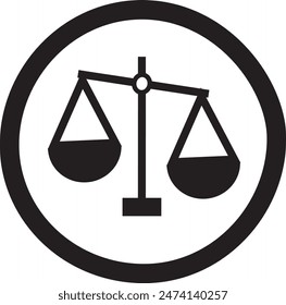 Law scales icon art design eps 10