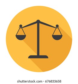 law scales icon in flat design