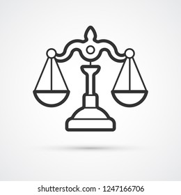 Law scales trendy icon. Vector illustration