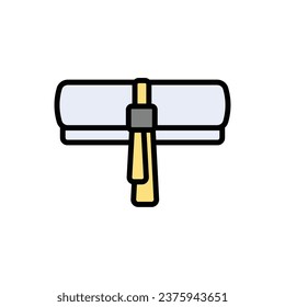 Law Scroll Icon Vector Illustration