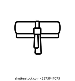 Law Scroll Outline Icon Vector Illustration