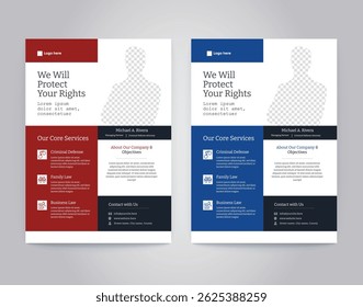 Design-Vorlage für Flyer zu Law Services