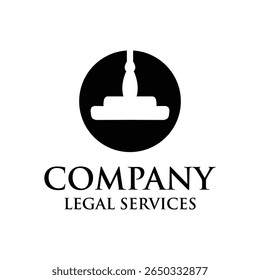 Logo Design Vektor mit Säulenelement