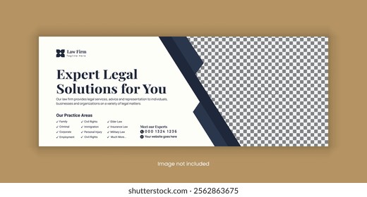 Law Services Social Media Banner Design or Law Consulting Online Banner Template and Flat Law Firm Advertising web banner and Horizontal banner template