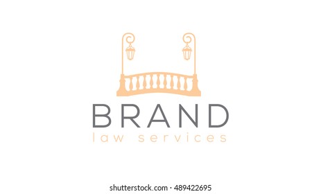 Law services vector logo design template