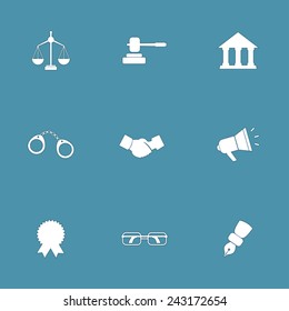 Law Sign Vector Icon Design Set
