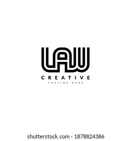 Logotipo de combinación de rayas legales. Tipografía para el logotipo de empresa y empresa.