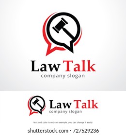 Law Talk Logo Template Design Vector, Emblem, Design Concept, Creative Symbol, Icon