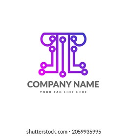 Plantilla de diseño de logotipo técnico legal