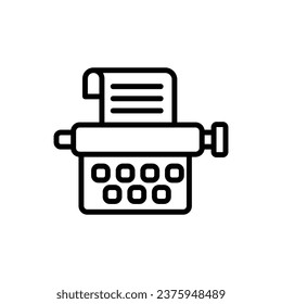 Law Transript Outline Icon Vector Illustration