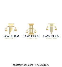Law vector design inspiration set