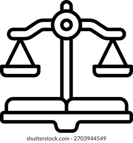 Diseño de Vector de ley en estilo moderno, regulación anticorrupción y concepto de sistema judicial, ilustración de marco legal. Icono de línea