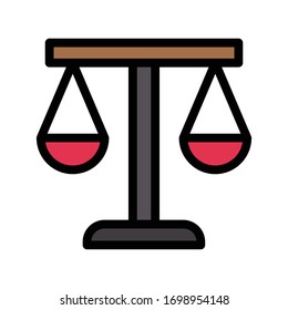 law vector flat color icon 