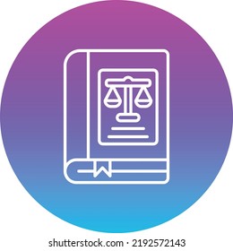 Icono de vector de ley. Se puede usar para imprimir, móviles y aplicaciones web.