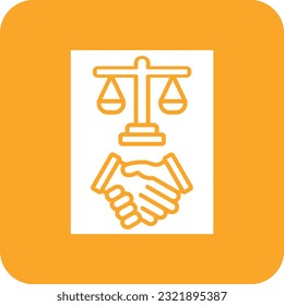 Icono de vector de ley. Se puede usar para imprimir, móviles y aplicaciones web.
