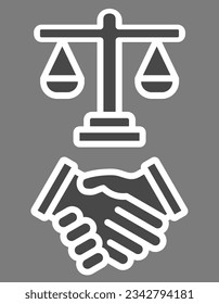 Law vector icon. Can be used for printing, mobile and web applications.