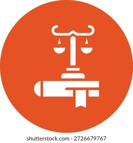 Ilustración de diseño de íconos de Vector de ley