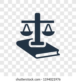 Law vector icon isolated on transparent background, Law transparency logo concept