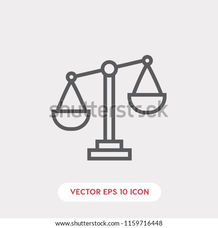 Law vector icon, justice symbol.  Linear style sign for mobile concept and web design. Law and balance symbol logo illustration. vector graphics - Vector.