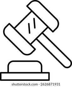 Design de ícone de linha de vetor de lei