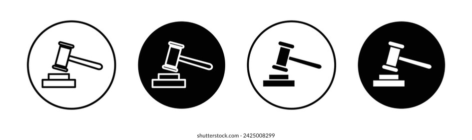 Law Vector Line Icon illustration.