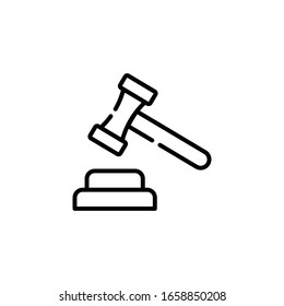 Law Vector Line Illustration. Business and Finance icon 