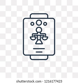 Law vector outline icon isolated on transparent background, high quality linear Law transparency concept can be used web and mobile
