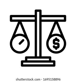 law vector thin line icon 