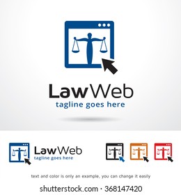 Law Web Logo Template Design Vector